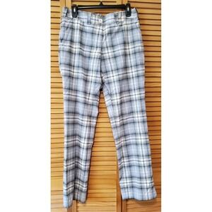 Nike Golf Tour Performance Dri-Fit Pants Womens 32x32 Size 8 Gray Plaid